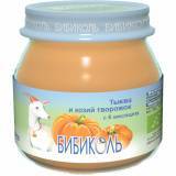 БИБИКОЛЬ овощное органическое пюре тыква и козий творожок (с 6 месяцев) 80г