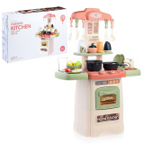 UralToys Сюжетно Игровой детский набор 889-198 Кухня детская игровая (подсветка, звук) / цвет бежевый, розовый