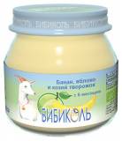 БИБИКОЛЬ Пюре фруктовое с бананом,яблоком и козьим творожком (с 6 месяцев) 80г