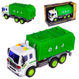 ABtoys Машинка 1:16 "Мусоровоз", пластмассовая инерционная, со звуковыми и световыми эффектами