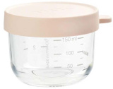 Beaba Контейнер стеклянный с крышкой Portion Verre, 150 мл / цвет розовый