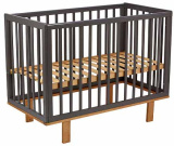 Polini kids Кроватка Simple 340 / цвет графит-дуб каменный