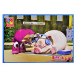 Vladi Toys Мягкие пазлы Маша и Медведь А5 (Маша и поросенок)
