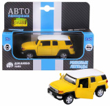 Автопанорама Инерционная металлическая машинка Toyota FJ Cruiser / цвет желтый