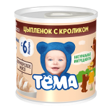 ТЁМА Пюре из мяса цыпленка с кроликом 100 г