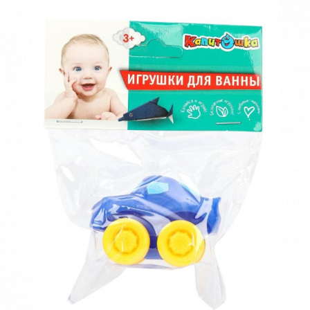 Игрушка для ванны машинка синяя, в пак КАПИТОШКА в кор.360шт