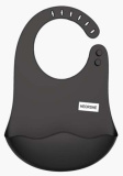 Heorshe Нагрудник силиконовый I'm bib / цвет Black (черный)