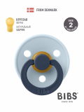 Пустышка латекс.BIBS Studio Colour - Fusion - Baby Blue/Deep Space, 6+ мес.