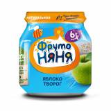 Фрутоняня Пюре из яблок и творога 100г