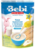 Bebi Premium Каша молочная "Для полдника" пшеничная с печеньем и грушей, с 6 месяцев, 200 г