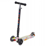 Suncolor Самокат Трехколесный Mars Kids Maxi Light / цвет черно-белый (цветы)
