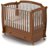 Nuovita Детская кровать Furore Swing продольный маятник / цвет темный орех