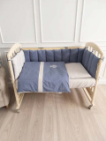 Lappetti Постельное белье для прямоугольной кроватки "Organic baby cotton", 6 предметов