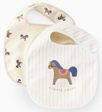 Happy Baby Нагрудный фартук на липучке Horse, 2 штуки