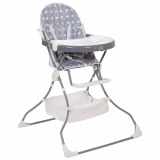 Polini kids 252 Стульчик для кормления Звезды/ цвет серый-белый