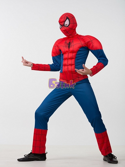 Набор костюм Человека паука (маска, перчатки), свет, B0443H