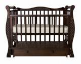 Bambini Moretti Кроватка  детская Летиция универсальный маятник / цвет темный
