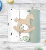 Mjolk Сет из 3 пелёнок: Ламантины, Magic Mint, Ночное небо