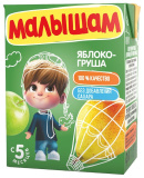 Малышам Нектар яблоко-груша, с 5 месяцев, 0.2 л