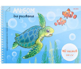 Проф-Пресс Альбом для рисования Морская черепашка, 40 листов