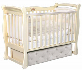 Bambini Moretti Кровать "Julia 1" с мягким фасадом / цвет слоновая кость