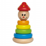 Hape Игрушка деревянная "Пирамидка Клоун"