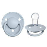 BIBS Соска-пустышка De Lux Silicone, 0-6 месяцев / цвет Baby Blue