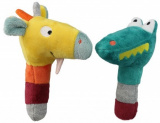 Ebulobo Мягкая игрушка Маракасы Крокодильчик и Жирафик