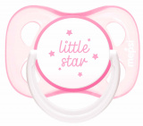 Mepsi Соска-пустышка латексная "Little star" классическая 0+ mini / цвет розовый