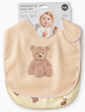 Happy Baby Нагрудный фартук на липучке Teddy, 2 штуки