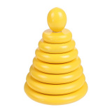 Пирамидка  деревянная "Жёлтая" /  8 деталей