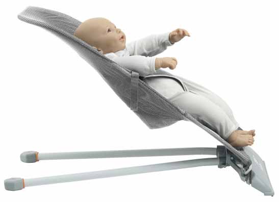 BabyRox Кресло-шезлонг с игрушкой Mesh / цвет серый