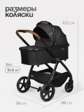 (Т) Коляска 2в1 Bambini Moretti Selena (Black)