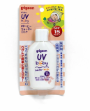 PIGEON Эмульсия Солнцезащитная UV SPF15 детская для лица и тела, возраст 0+, 60 гр. бутылка