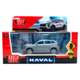 Машина металл haval jolion 10,5 см, двери, инерц. серебристый, кор. Технопарк 