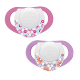 Chicco пустышка physio compact "нежность", 12+ м / цвет розовый, сиреневый