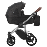 Bebetto Детская коляска 2 в 1 Luca / цвет черный 01, рама серая