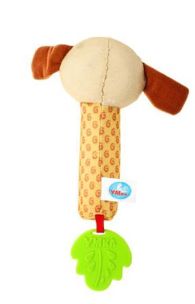  Текстильная игрушка погремушка - пищалка Умка в кор.250шт