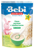 Bebi Premium Каша безмолочная рисовая с пребиотиками, с 4 месяцев, 200 г