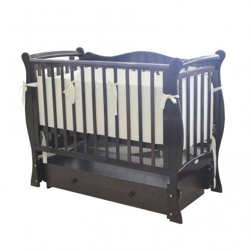 Bambini Moretti Кроватка "Амадеа" универсальный маятник / цвет темный