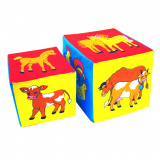 "Мякиши" Игрушка кубики (Чей детеныш) / 2 кубика