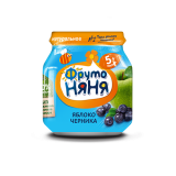 Фрутоняня Пюре из яблок и черники 100г