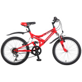 Велосипед подростковый MTB 20" Mustang Groove 1200 / 6 ск / красный + черный