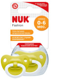 NUK Пустышка Ортодонтическая "Fashion" силиконовая, размер 1 / цвет в ассортименте