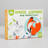 Лесная Мастерская Настольная игра "Умное домино. Мир животных"