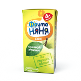 Фрутоняня Сок 0,2л Яблочный Прямого Отжима Неосветв (с 3мес)