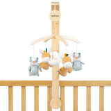 Nattou Мобиль Felix & Leo Барсук и Ослик с деревянным держателем