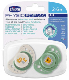 Chicco Пустышка PhysioForma Air силиконовая, 2-6 месяцев, 2 штуки / цвет green (зеленый)