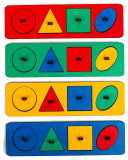 Smile Decor Рамки-вкладыши М. Монтессори "Геометрические фигуры"