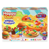 Набор с тестом для лепки бургер и пицца, 24 см HAPPY DOH в кор.8шт 409516